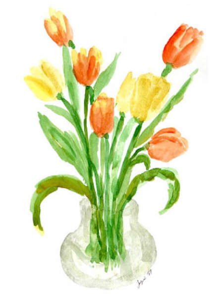 TULIPS IN A VASE